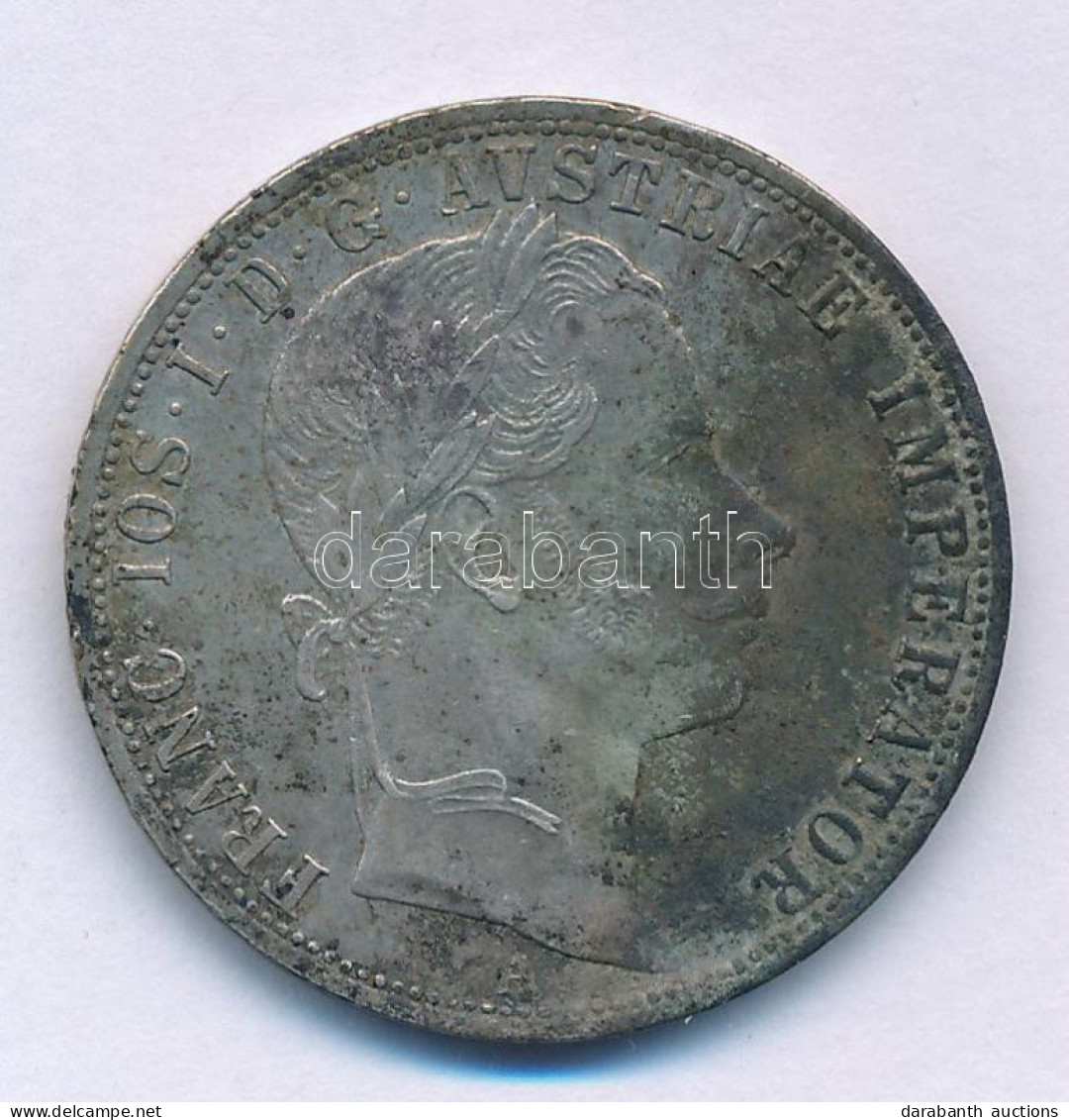 Ausztria 1859A 1Fl Ag "Ferenc József" T:XF,VF Ph., Patina Austria 1859A 1 Florin Ag "Franz Joseph" C:XF,VF Edge Error, P - Ohne Zuordnung