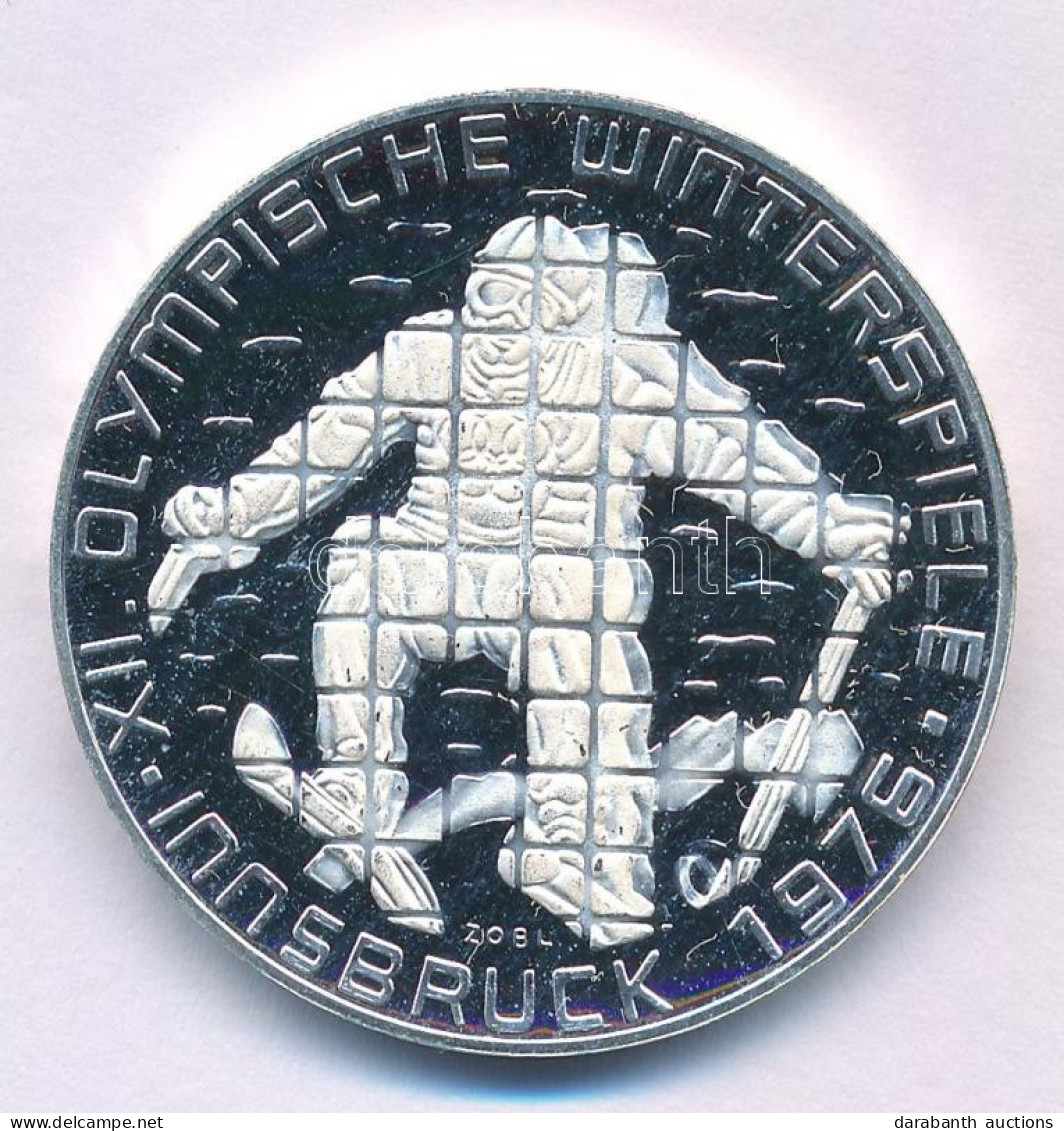 Ausztria 1974. 100Sch Ag "Innsbruck - XII. Téli Olimpia 1976 / Lesikló Sánc" T:AU (PP) Austria 1974. 100 Schilling Ag "W - Non Classés