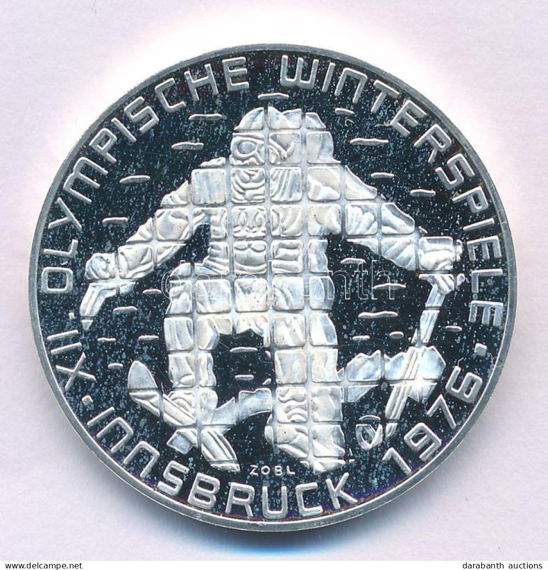 Ausztria 1974. 100Sch Ag "Innsbruck - XII. Téli Olimpia 1976 / Lesikló Sánc" T:AU (PP) Austria 1974. 100 Schilling Ag "W - Non Classés