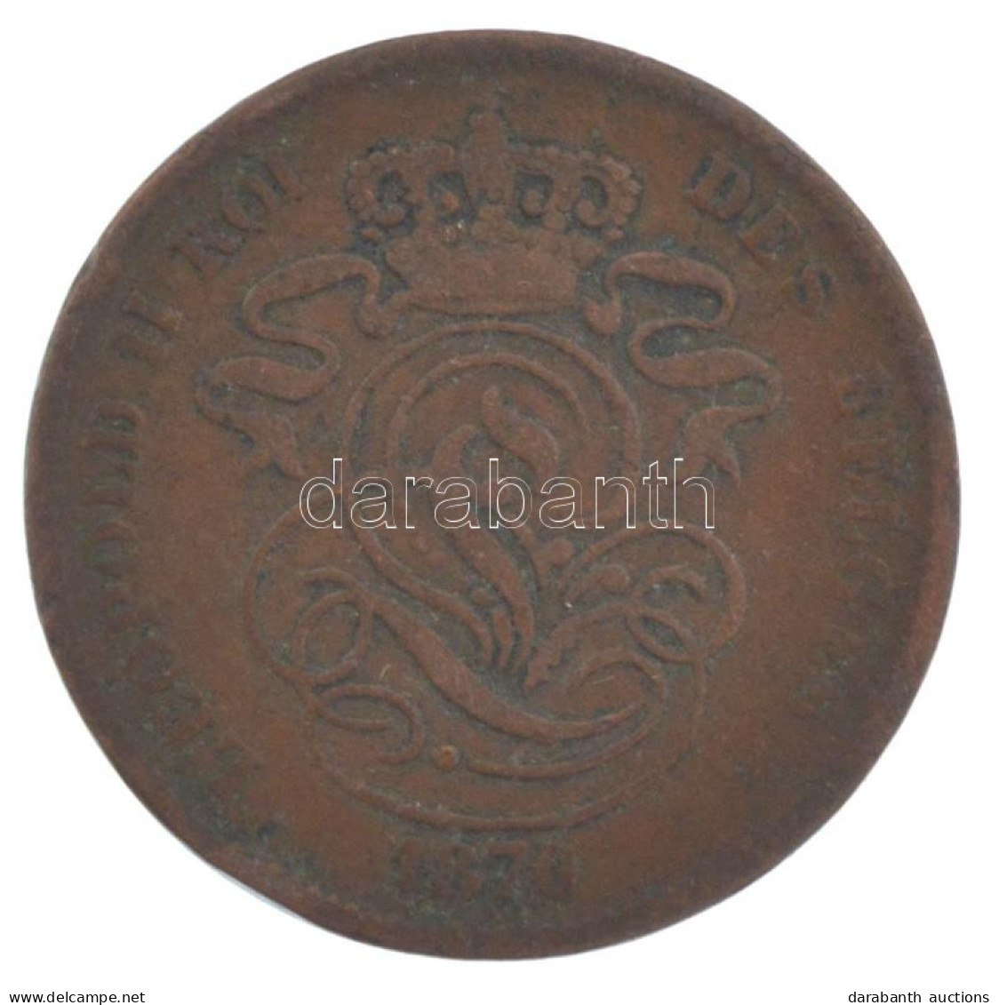 Belgium 1870. 2c Cu T:VF Ph. Belgium 1870. 2 Cents Cu C:VF Edge Error Krause KM#35.1 - Non Classés