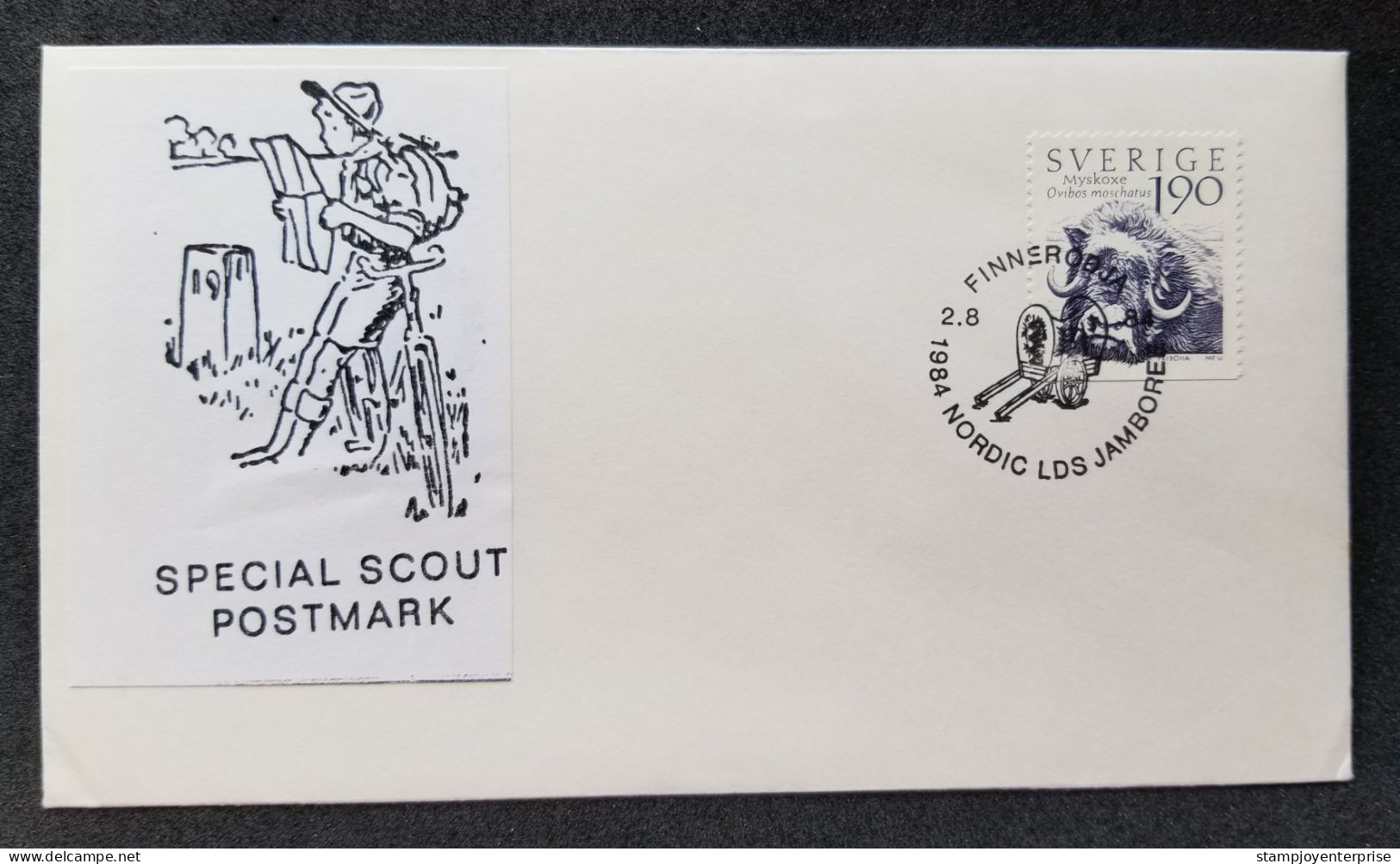 Sweden Special Scout Postmark 1984 Scouting Jamboree Bicycle Scouts (FDC) - Brieven En Documenten
