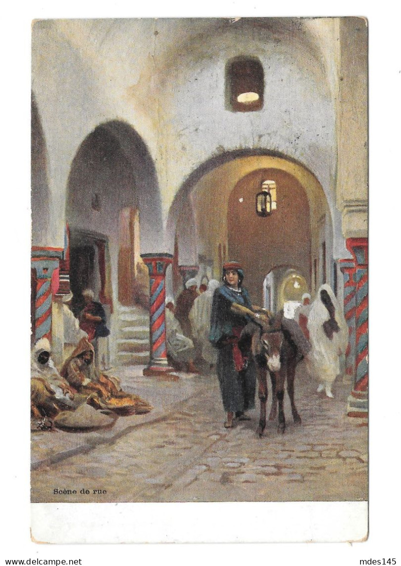 Africa Algeria 1907 Scene De Rue Donkey Native Costume Rommler & Jonas Postcard - Escenas & Tipos