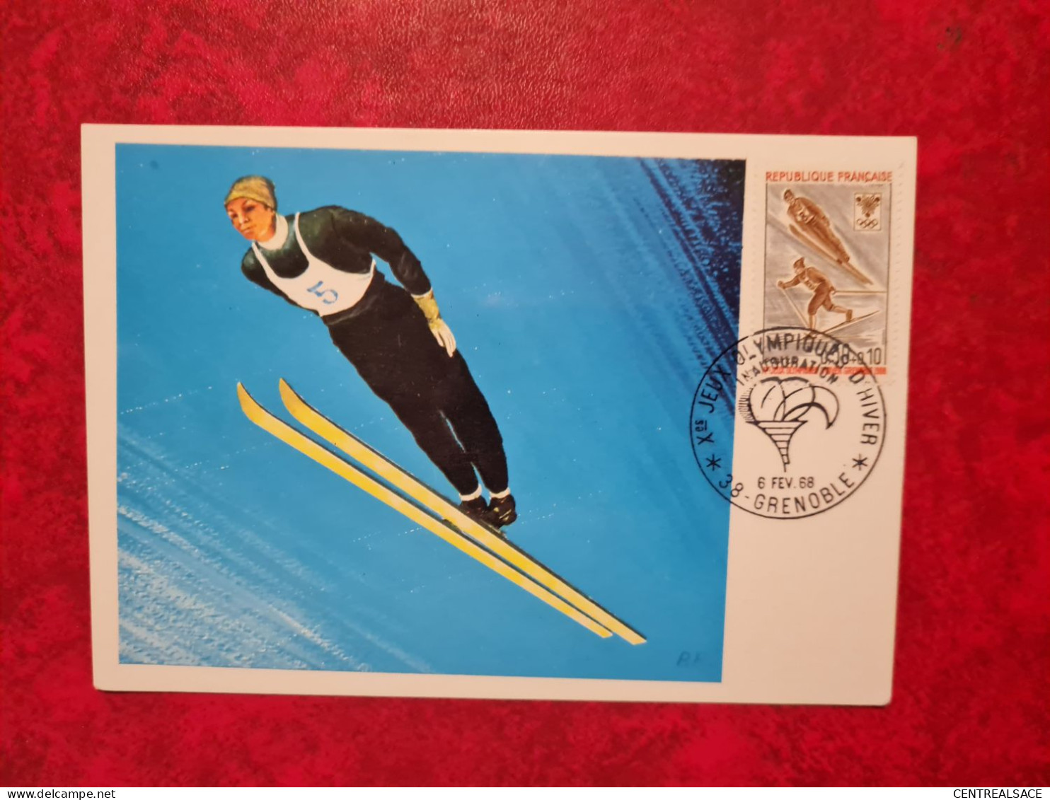 FDC 1968 MAXI  JEUX OLIMPIQUES GRENOBLE  LE SAUT - 1960-1969