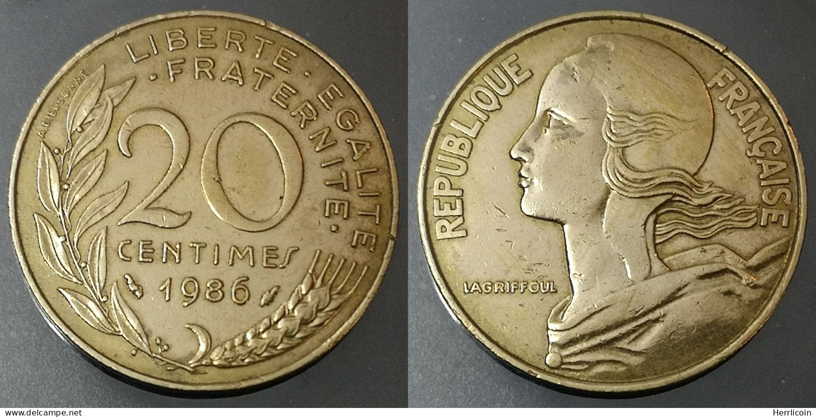Monnaie France - 1986 - 20 Centimes Marianne Cupro-aluminium - 20 Centimes