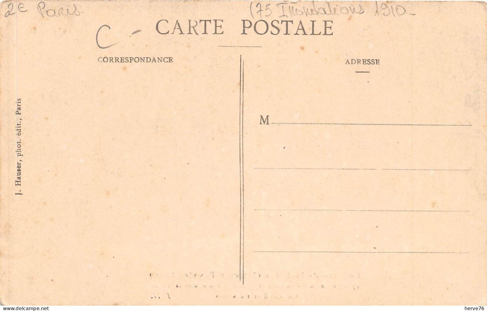 PARIS - Inondations 1910 - Sortie Du Métro Gare St Lazare - L'eau Atteint La Voûte - Alluvioni Del 1910