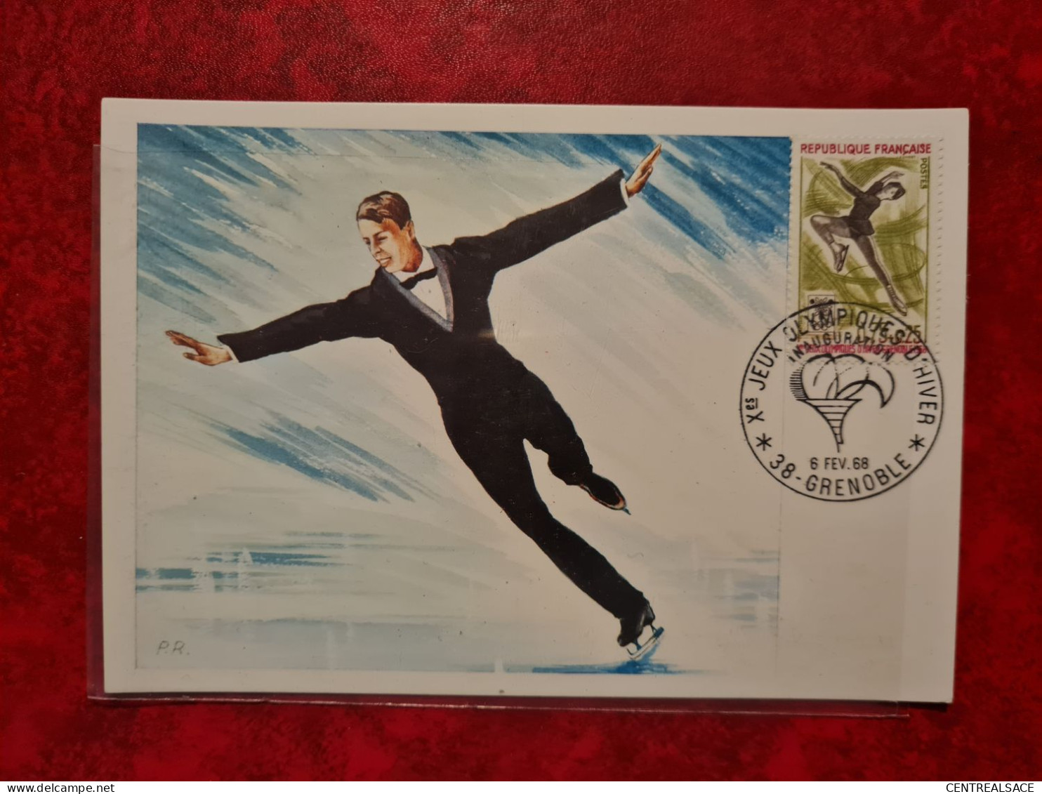 FDC 1968 MAXI  JEUX OLIMPIQUES GRENOBLE  LE PATINAGE - 1960-1969