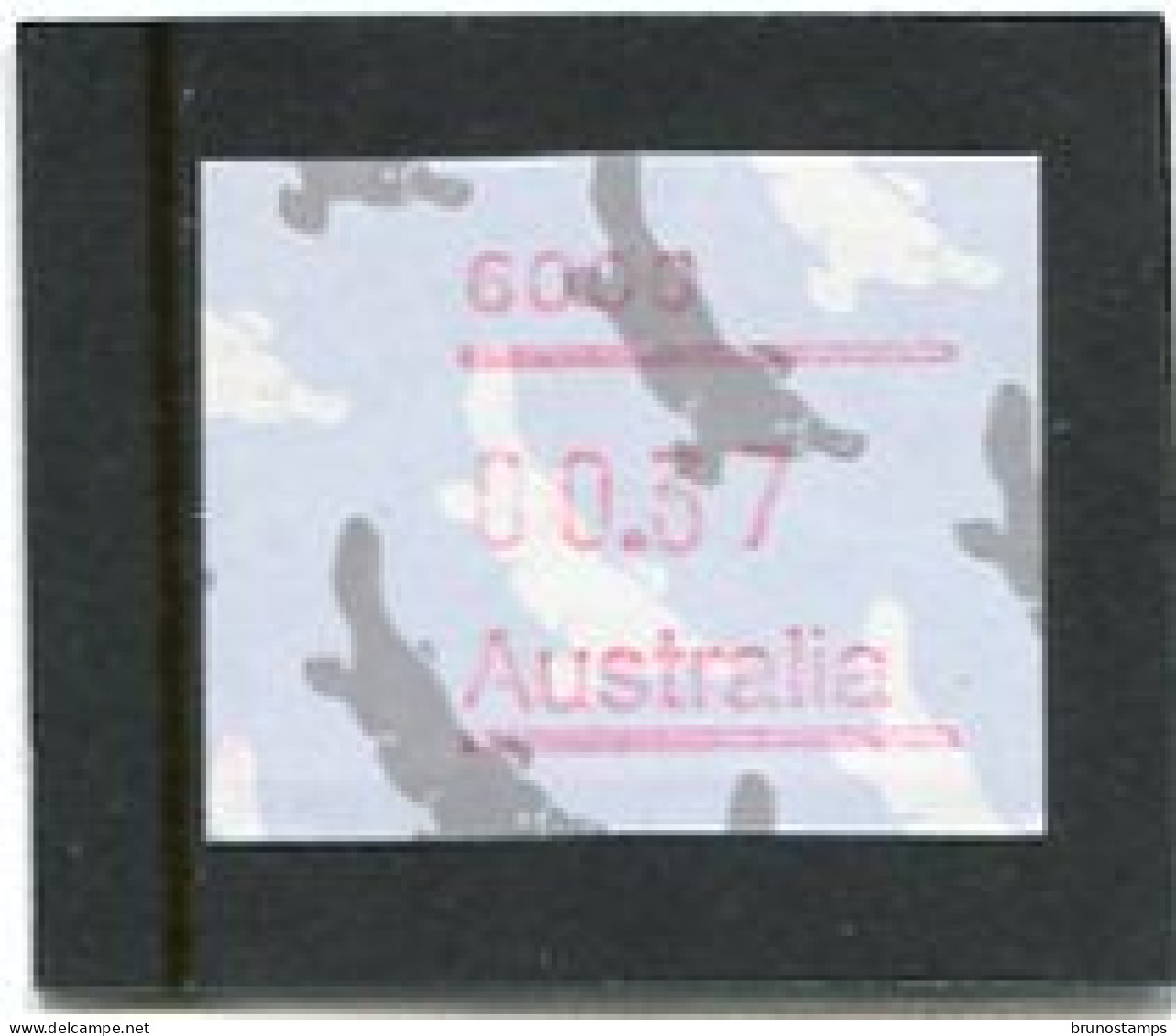 AUSTRALIA - 1987  37c  FRAMA  PLATYPUS  POSTCODE  6000 (PERTH)  MINT NH - Machine Labels [ATM]