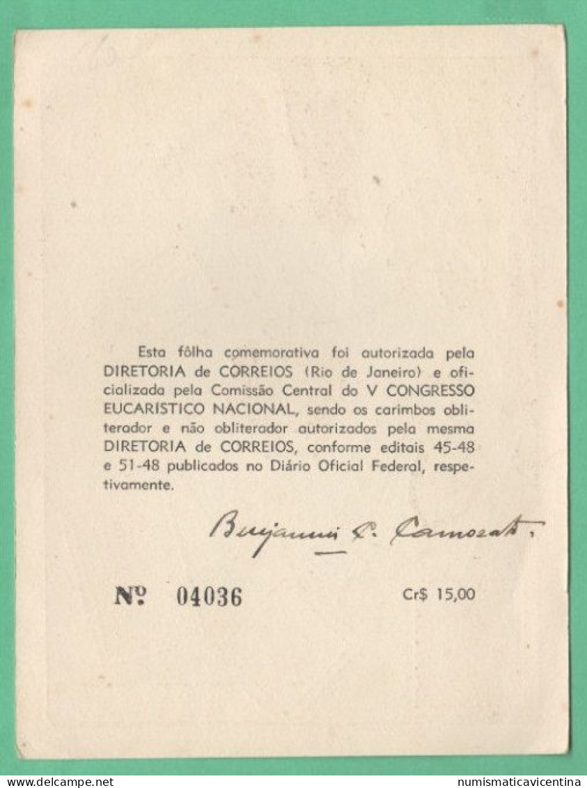 Brasile Porto Alegre Filatelica RIO GRANDENSE 1948 Congresso Eucaristico Seillos Brazil - Cartes-maximum