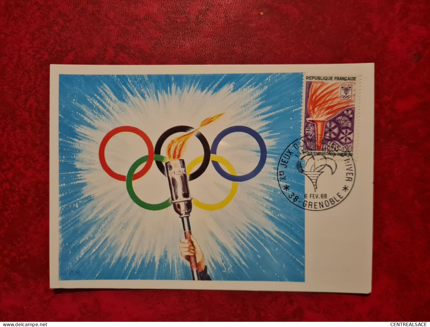 FDC 1968 MAXI  JEUX OLIMPIQUES GRENOBLE  LA  FLAMME - 1960-1969