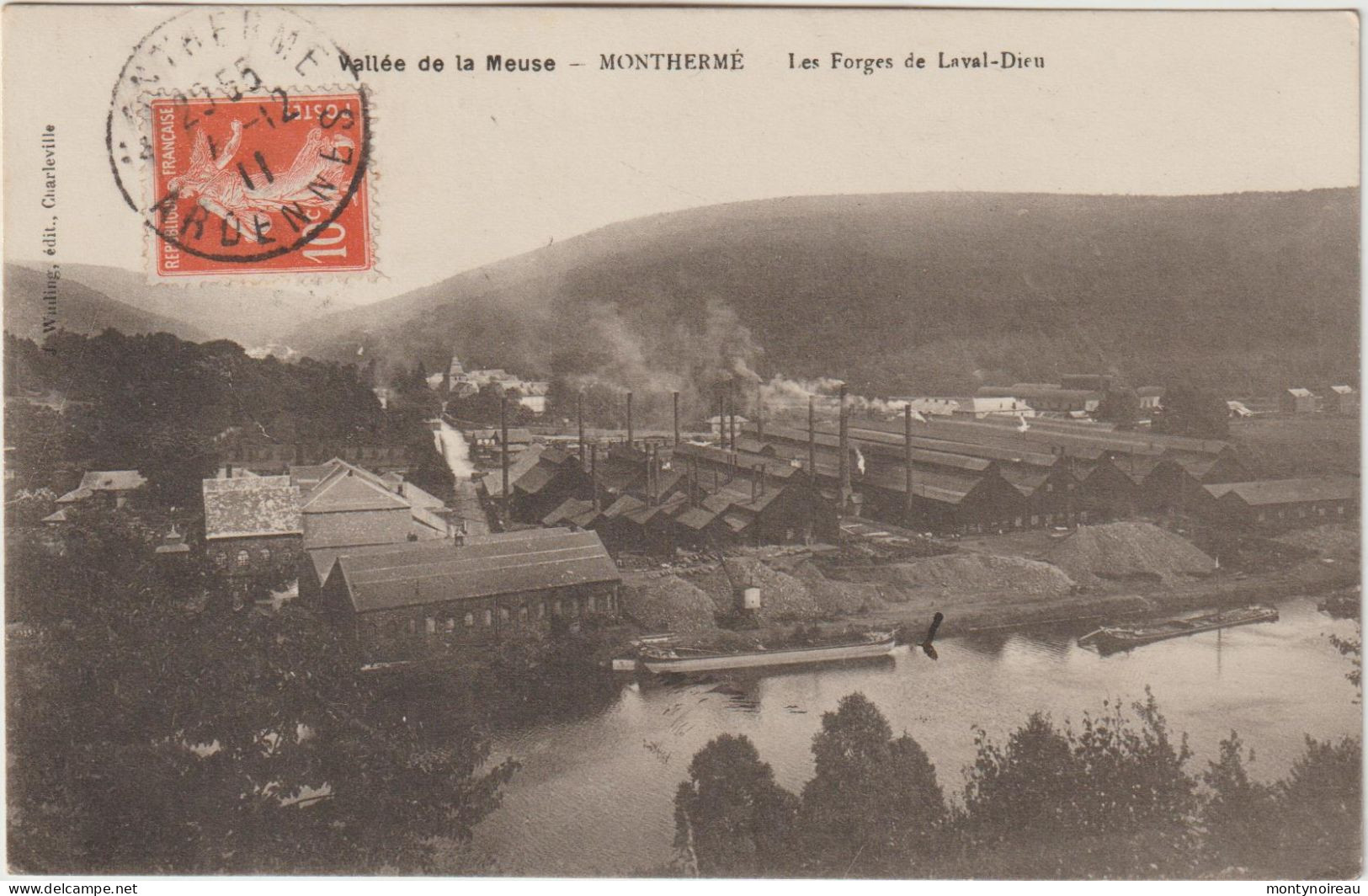 Dav: Ardennes : MONTHERME : Les  Forges   De  Laval - Dieu , 1911 - Montherme