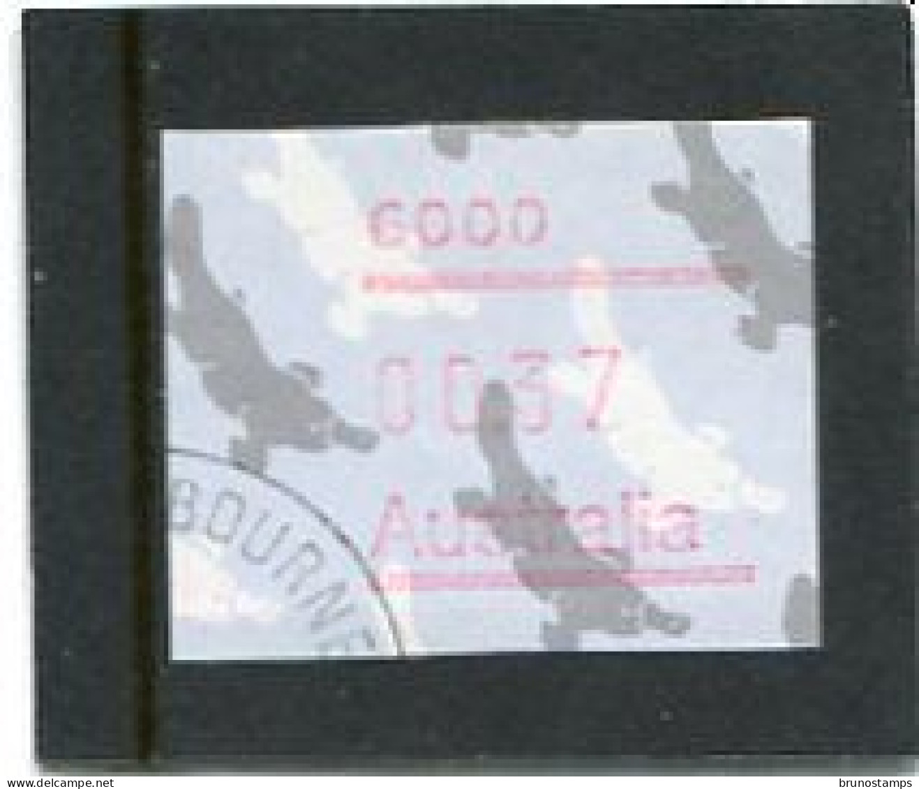 AUSTRALIA - 1987  37c  FRAMA  PLATYPUS  POSTCODE  6000 (PERTH)  FINE USED - Automaatzegels [ATM]