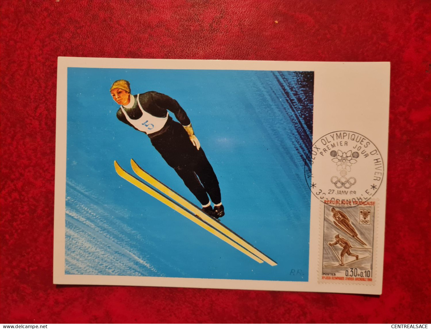 FDC 1968 MAXI  JEUX OLIMPIQUES GRENOBLE  LE SAUT - 1960-1969