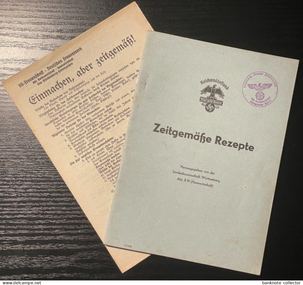 Deutschland, Germany - Reichsnährstand, Blut Und Boden, NS Frauenschaft, 3 Dokumente,1937 ! - 1939-45