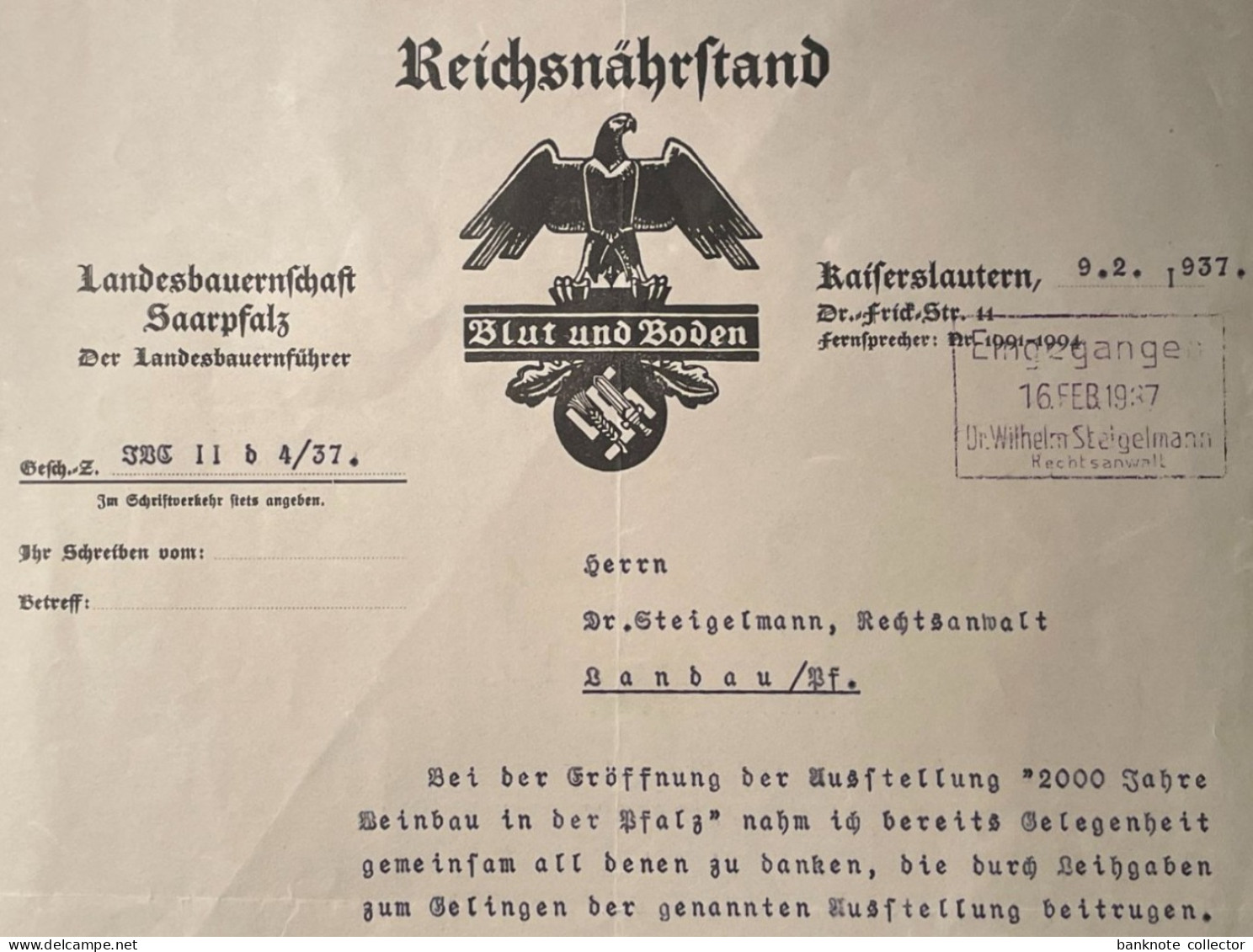 Deutschland, Germany - Reichsnährstand, Blut und Boden, NS Frauenschaft, 3 Dokumente,1937 !