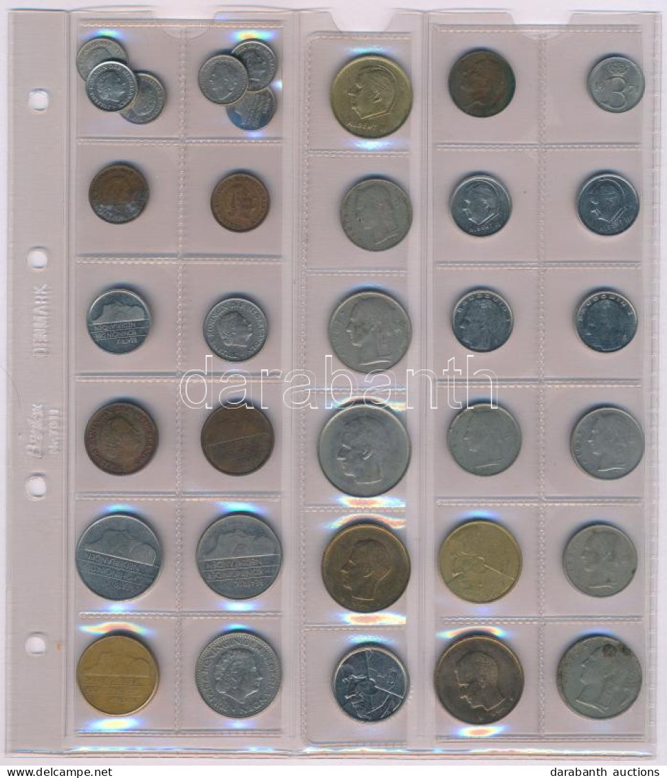 34db-os Vegyes Belga és Holland Fémpénz Tétel T:AU-VF 34pcs Of Mixed Belgian And Dutch Metal Coin Lot C:AU-VF - Non Classés
