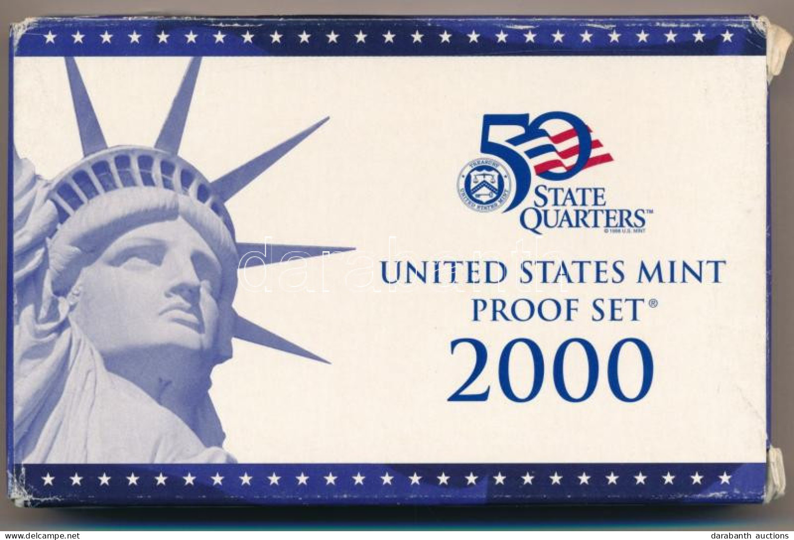 Amerikai Egyesült Államok 2000S 1c-1$ (6xklf) Forgalmi Sor, Műanyag Tokban + 1/4$ Cu-Ni "50 állam" (5xklf), Műanyag Tokb - Non Classés