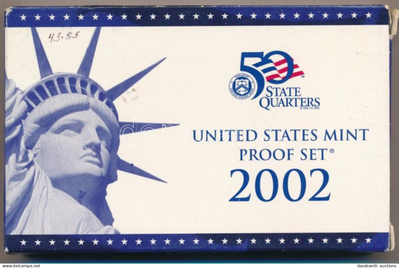 Amerikai Egyesült Államok 2002S 1c-1$ (5xklf) Forgalmi Sor, Műanyag Tokban + 1/4$ Cu-Ni "50 állam" (5xklf), Műanyag Tokb - Sin Clasificación