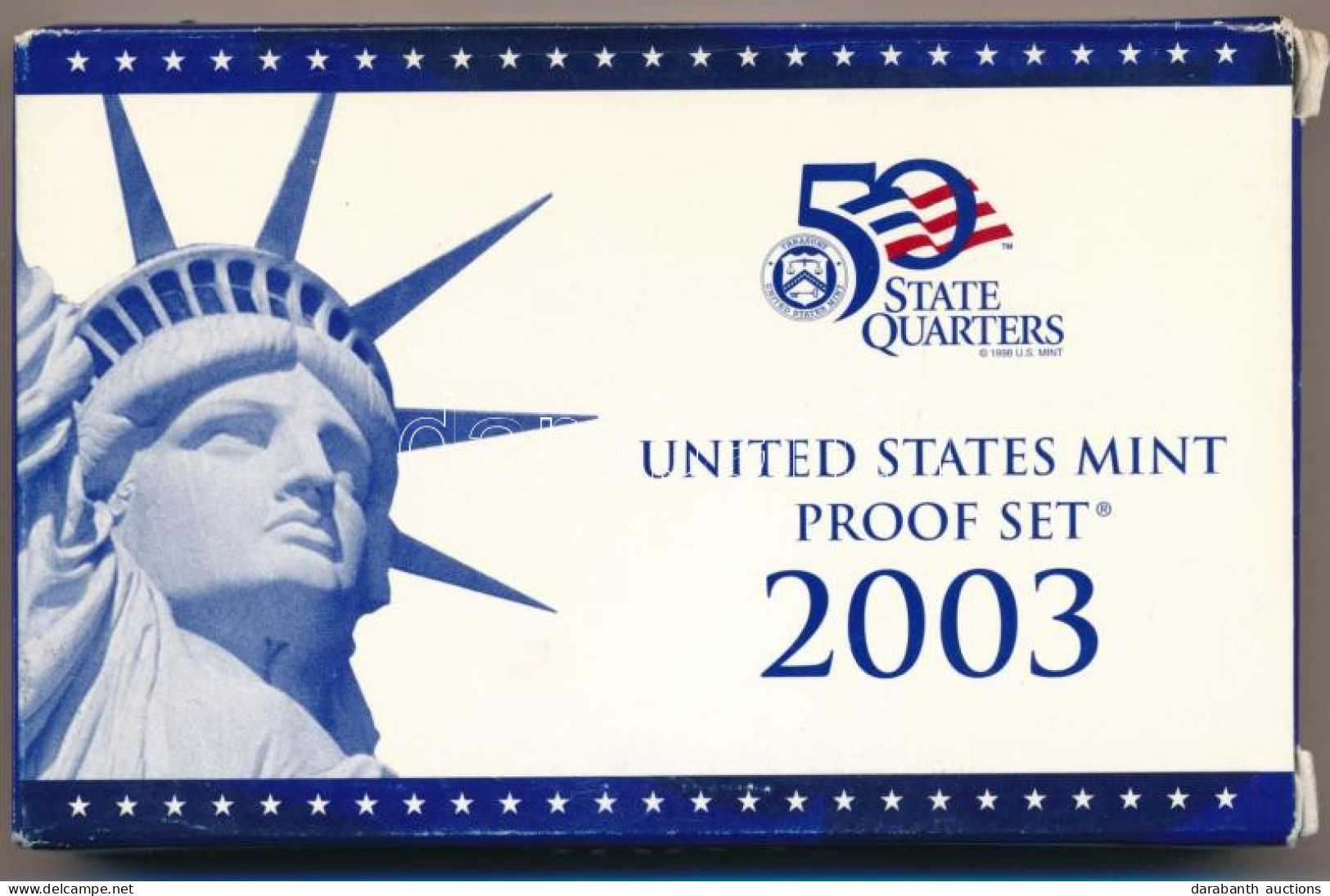 Amerikai Egyesült Államok 2003S 1c-1$ (5xklf) Forgalmi Sor, Műanyag Tokban + 1/4$ Cu-Ni "50 állam" (5xklf), Műanyag Tokb - Unclassified