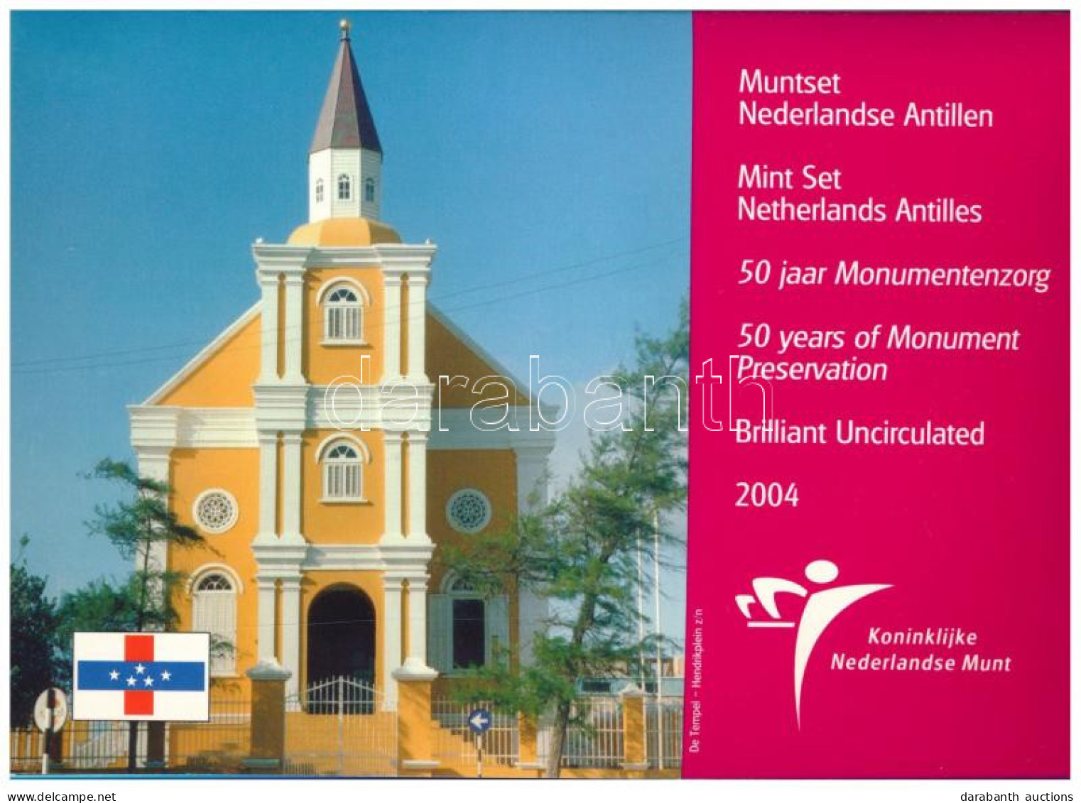 Holland Antillák 2004. 1c - 5G (8xklf) Forgalmi Sor Szettben, Karton Dísztokban T:BU  Netherlands Antilles 2004. 1 Cent  - Zonder Classificatie