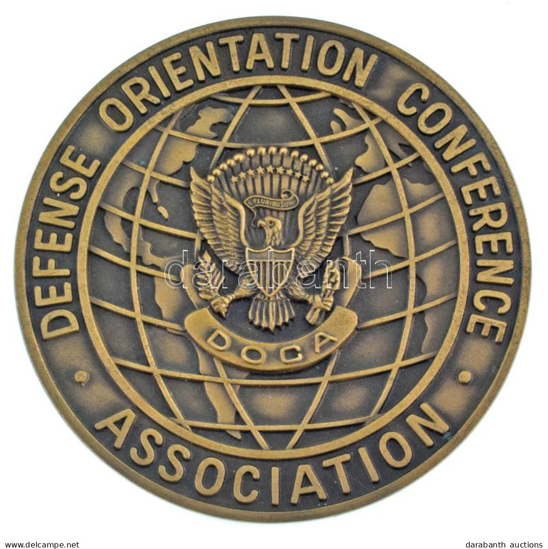 Amerikai Egyesült Államok DN "Védelmi Orientációs Konferenciai Egyesület (DOCA)" Bronz Emlékérem, Peremén "Blackinton" G - Unclassified