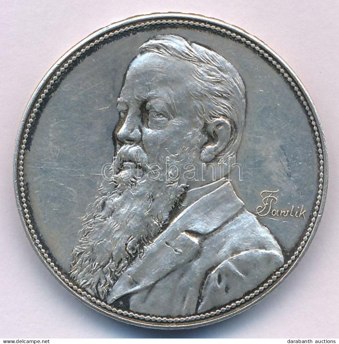 Ausztria ~1894. "Alois Richter / Die Medaillen Kaiser Franz Josef I" Ag Emlékérem, Peremen "A. Richter 1849-1894" Felira - Non Classificati