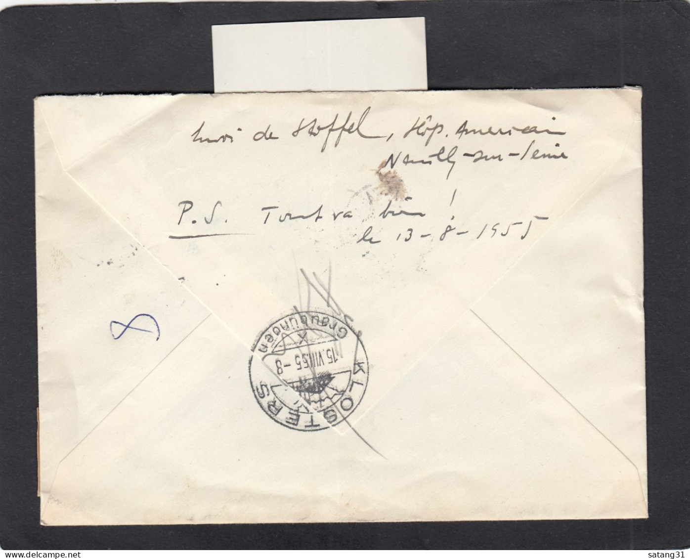 LETTRE PAR EXPRESS DE PARIS POUR KLOSTERS,SUISSE,1955. - Lettres & Documents