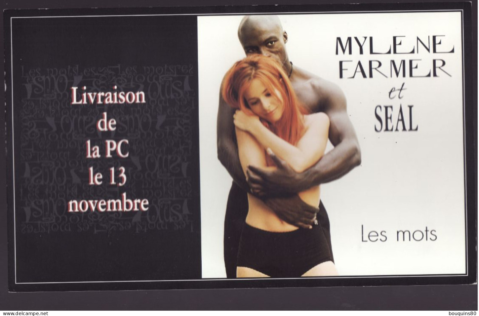 MYLENE FARMER ET SEAL PUBLICITE PRESSE Pour LES MOTS - Plakate & Poster