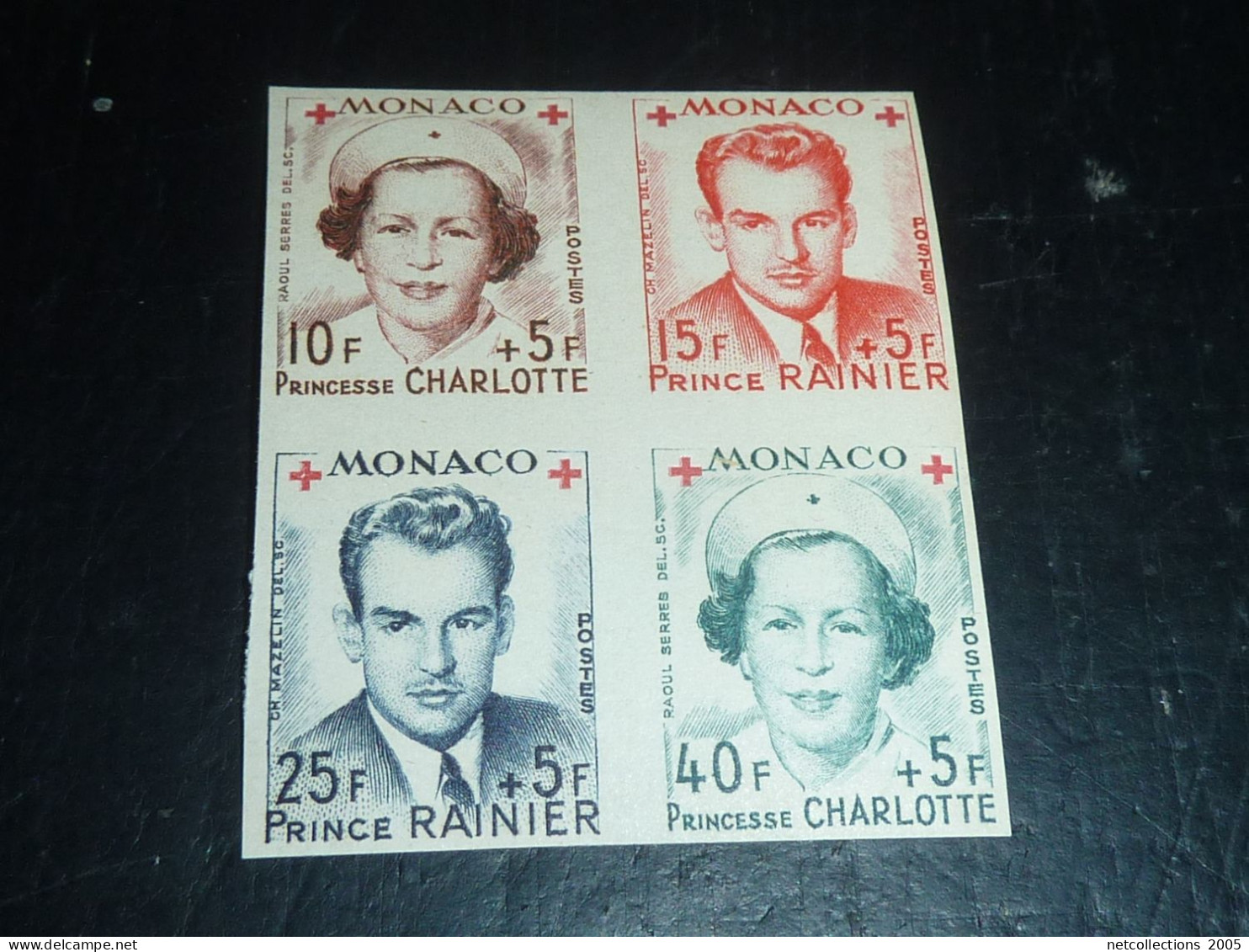 MONACO TIMBRE BLOC 4B 1951 N°379B/382B - NEUF SANS CHARNIERE (20/09) - Unused Stamps