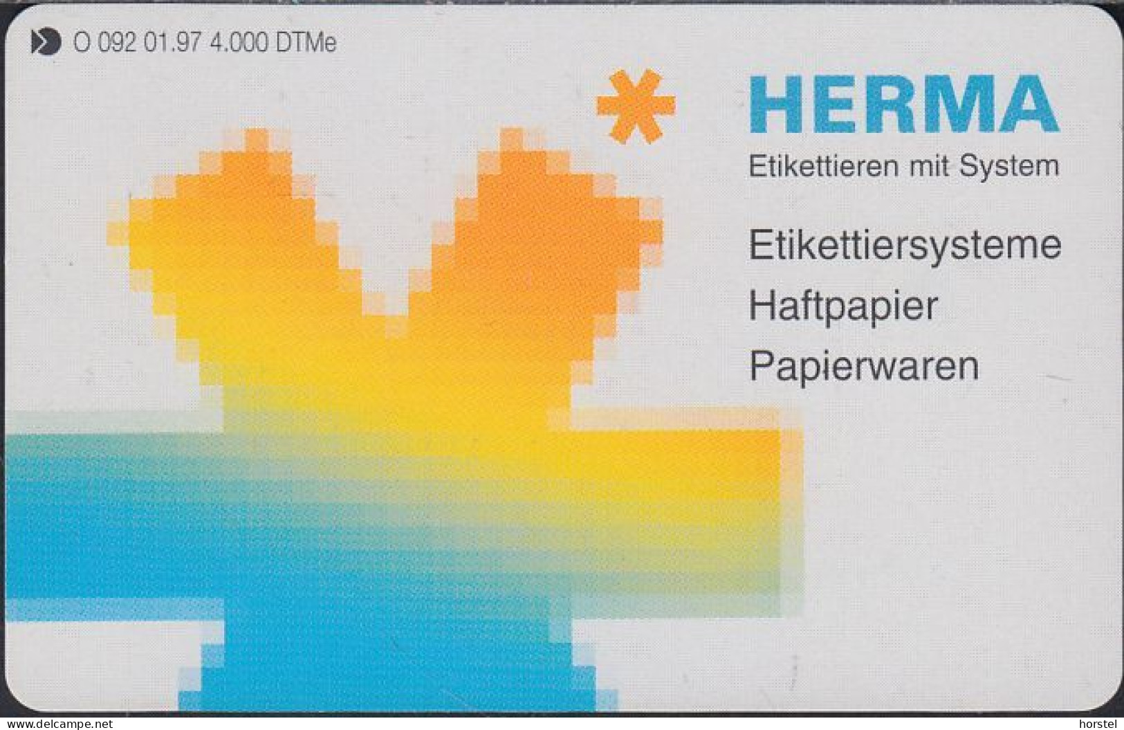 GERMANY O092/97 HERMA - Etikettiersysteme - O-Reeksen : Klantenreeksen