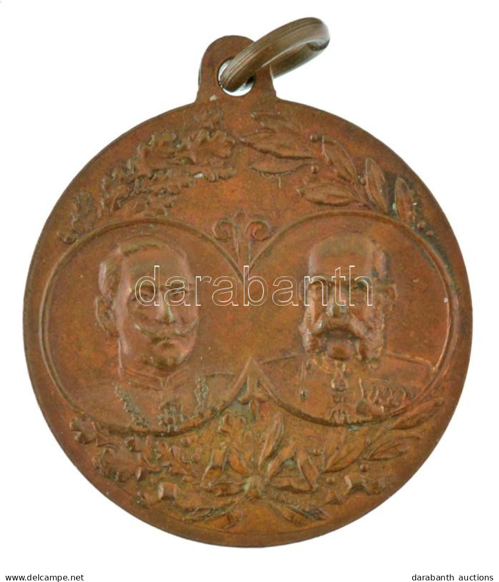 Osztrák-Magyar Monarchia 1914. "Az 1914 Hadiév Emlékére" Bronz Emlékérem Füllel (23mm) T:AU,XF Austro-Hungarian Monarchy - Non Classés