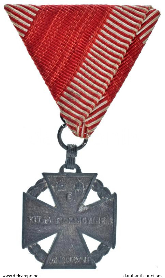 1916. "Károly-csapatkereszt" Zn Kitüntetés Eredeti Mellszalagon T:XF Hungary 1916. "Charles Troop Cross" Zn Decoration W - Ohne Zuordnung