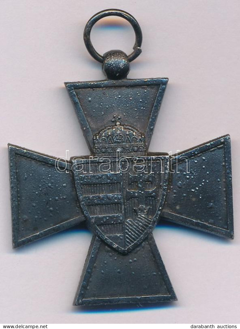 1940. "Nemzetvédelmi Kereszt" Ezüstözött Bronz Kitüntetés Mellszalag Nélkül T:XF Patina Hungary 1940. "National Defense  - Non Classés