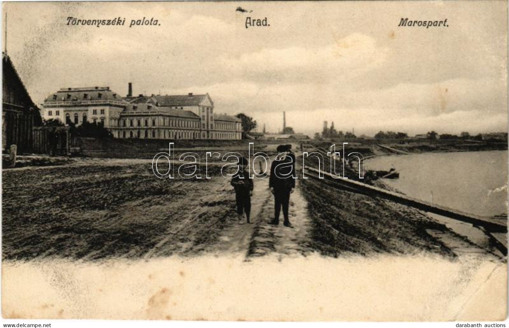 T3 1908 Arad, Törvényszéki Palota, Maros Part / Court Palace, Mures Riverside (szakadás / Tear) - Sin Clasificación