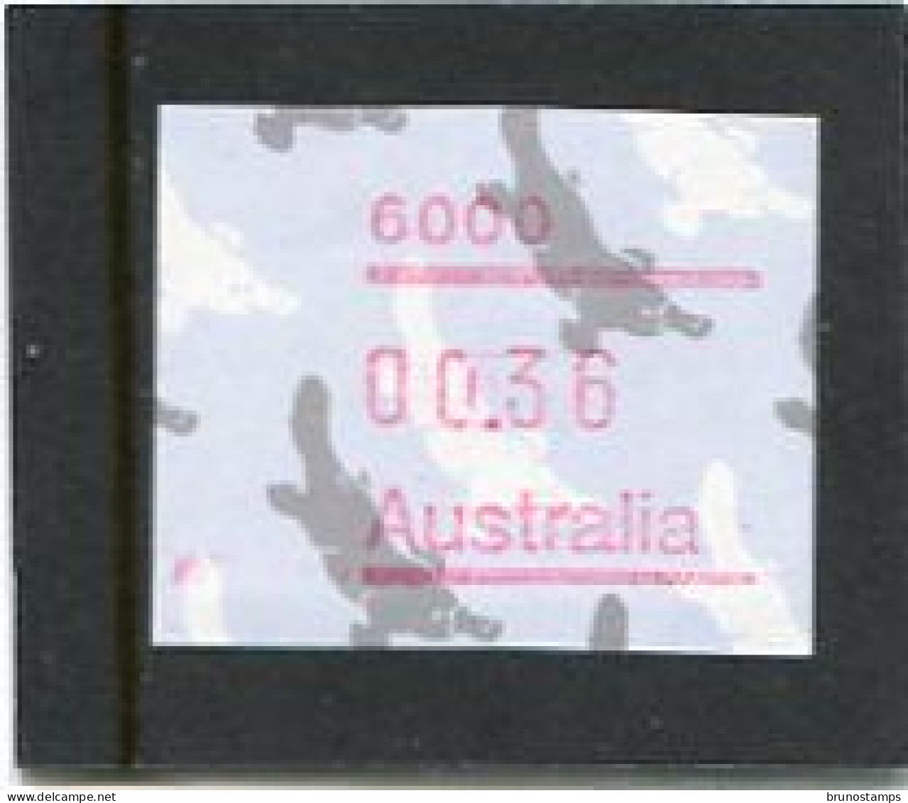 AUSTRALIA - 1987  36c  FRAMA  PLATYPUS  POSTCODE  6000 (PERTH)  MINT NH - Machine Labels [ATM]