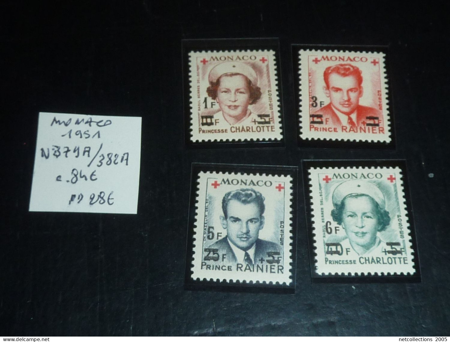 MONACO TIMBRE 1951 N°379A/382A - NEUF SANS CHARNIERE (20/09) - Neufs