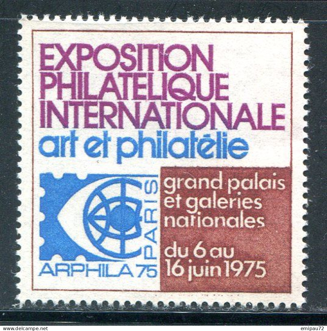 Vignette Exposition Philatélique Internationale De Paris "ARPHILA75" - Philatelic Exhibitions