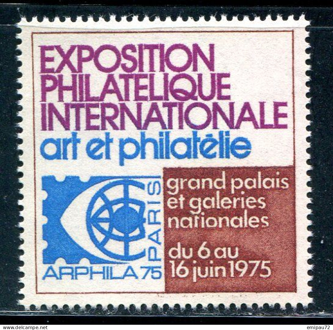 Vignette Exposition Philatélique Internationale De Paris "ARPHILA75" - Philatelic Exhibitions