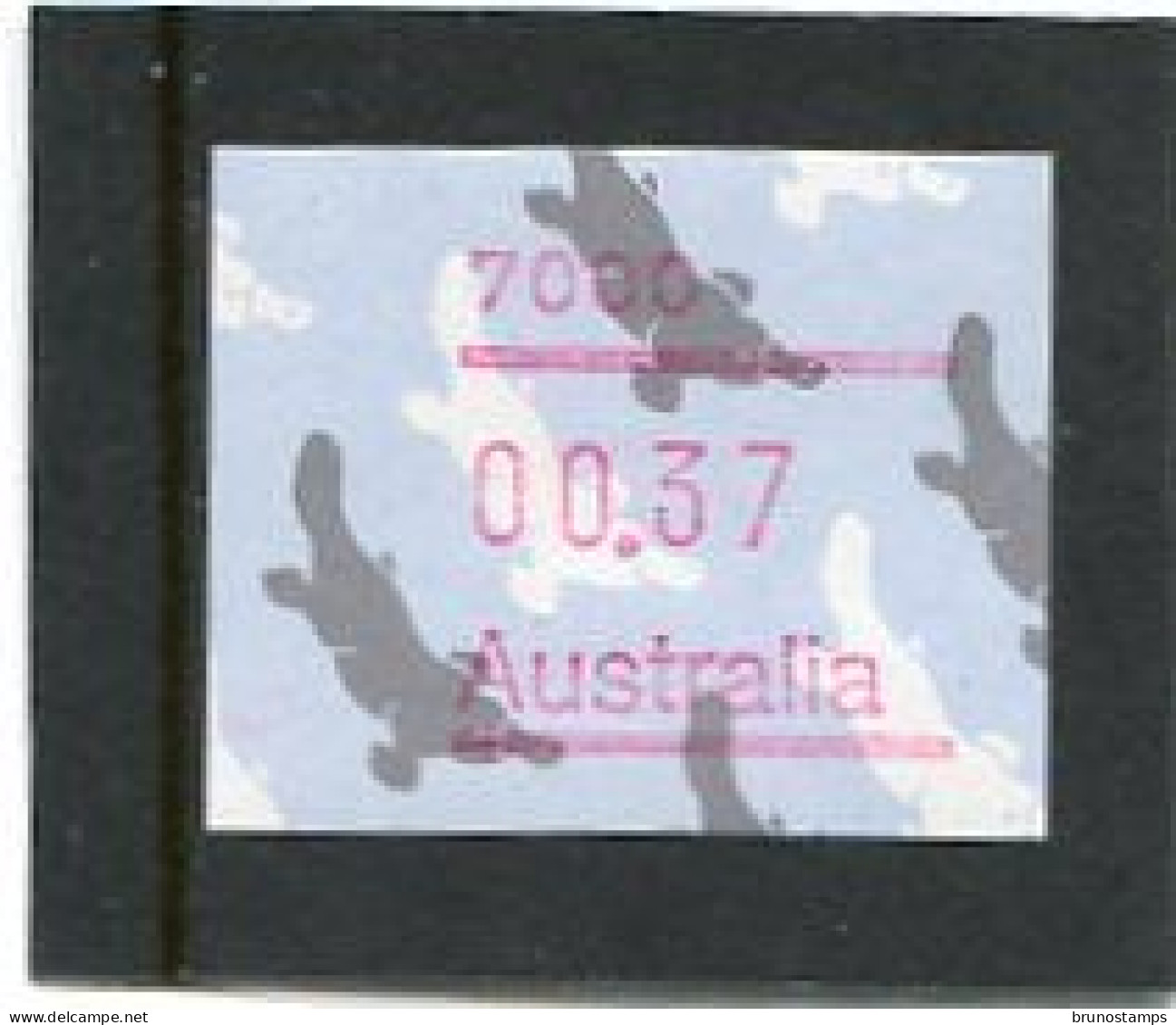 AUSTRALIA - 1987  37c  FRAMA  PLATYPUS  POSTCODE  7000 (HOBART)  MINT NH - Automatenmarken [ATM]