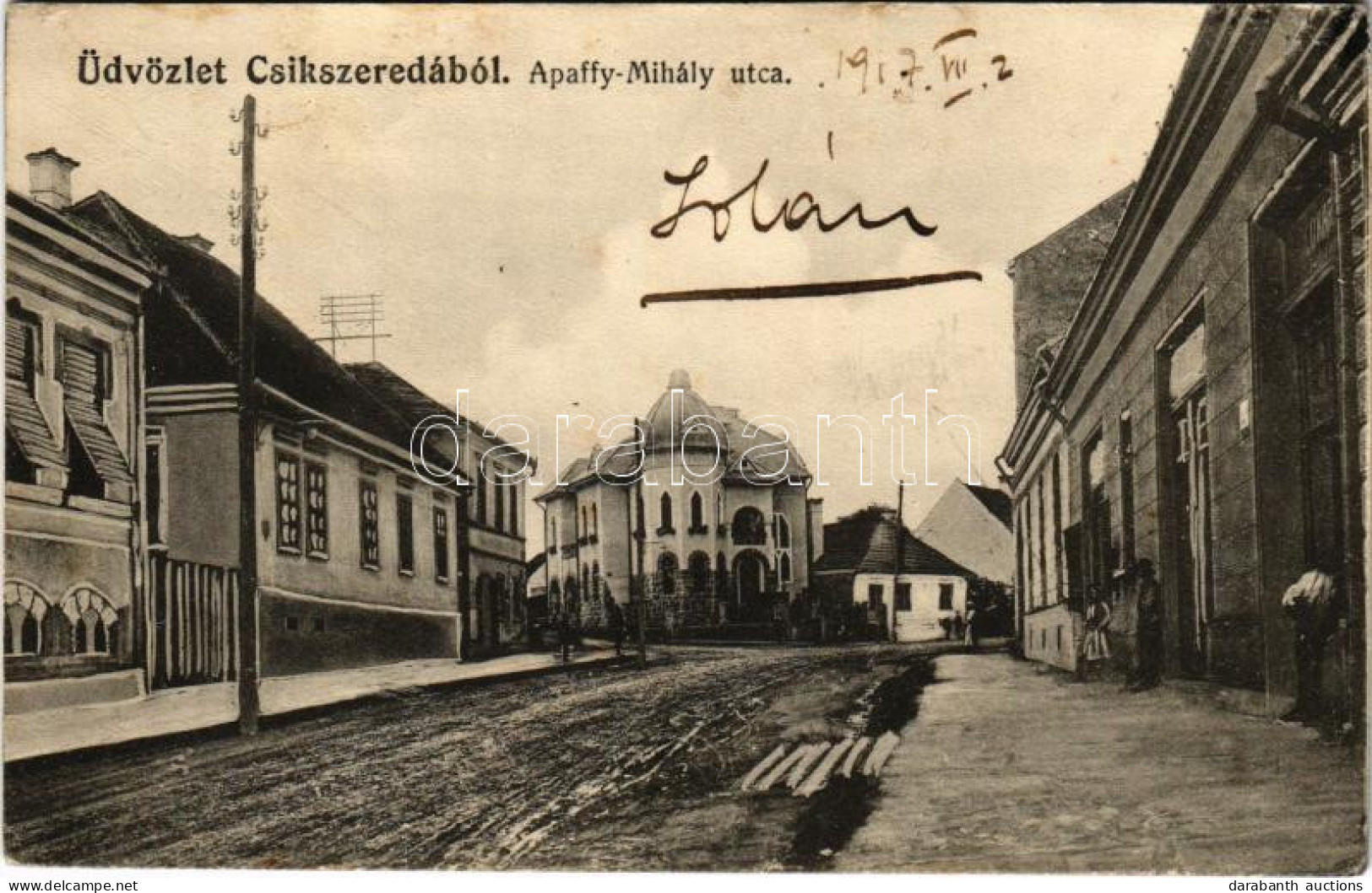 T2/T3 1917 Csíkszereda, Miercurea Ciuc; Apaffy Mihály Utca, Pál Gábor Ház (ma A Magyar Konzulátus épülete). Vákár L. Kia - Non Classés