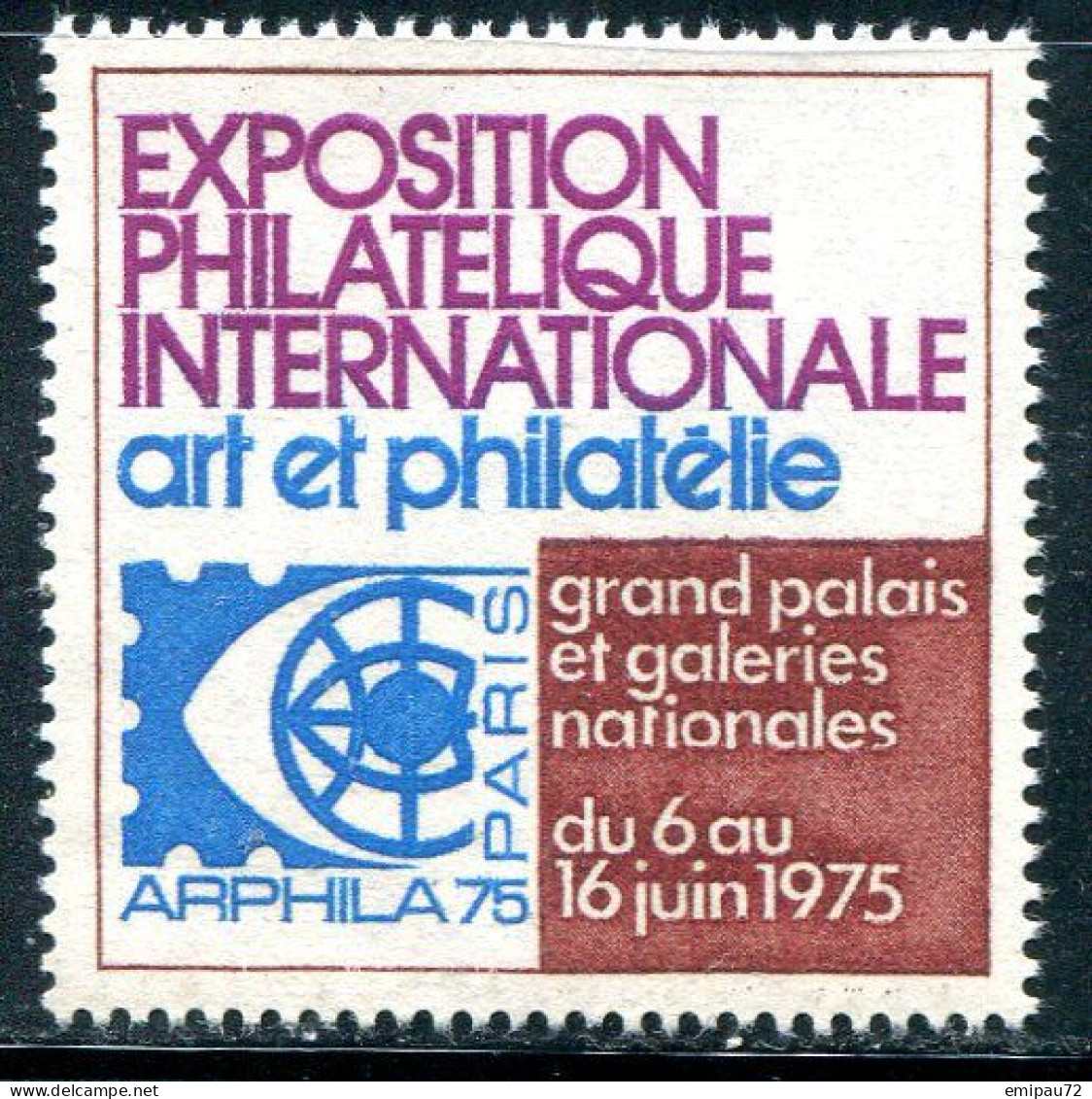 Vignette Exposition Philatélique Internationale De Paris "ARPHILA75" - Philatelic Exhibitions