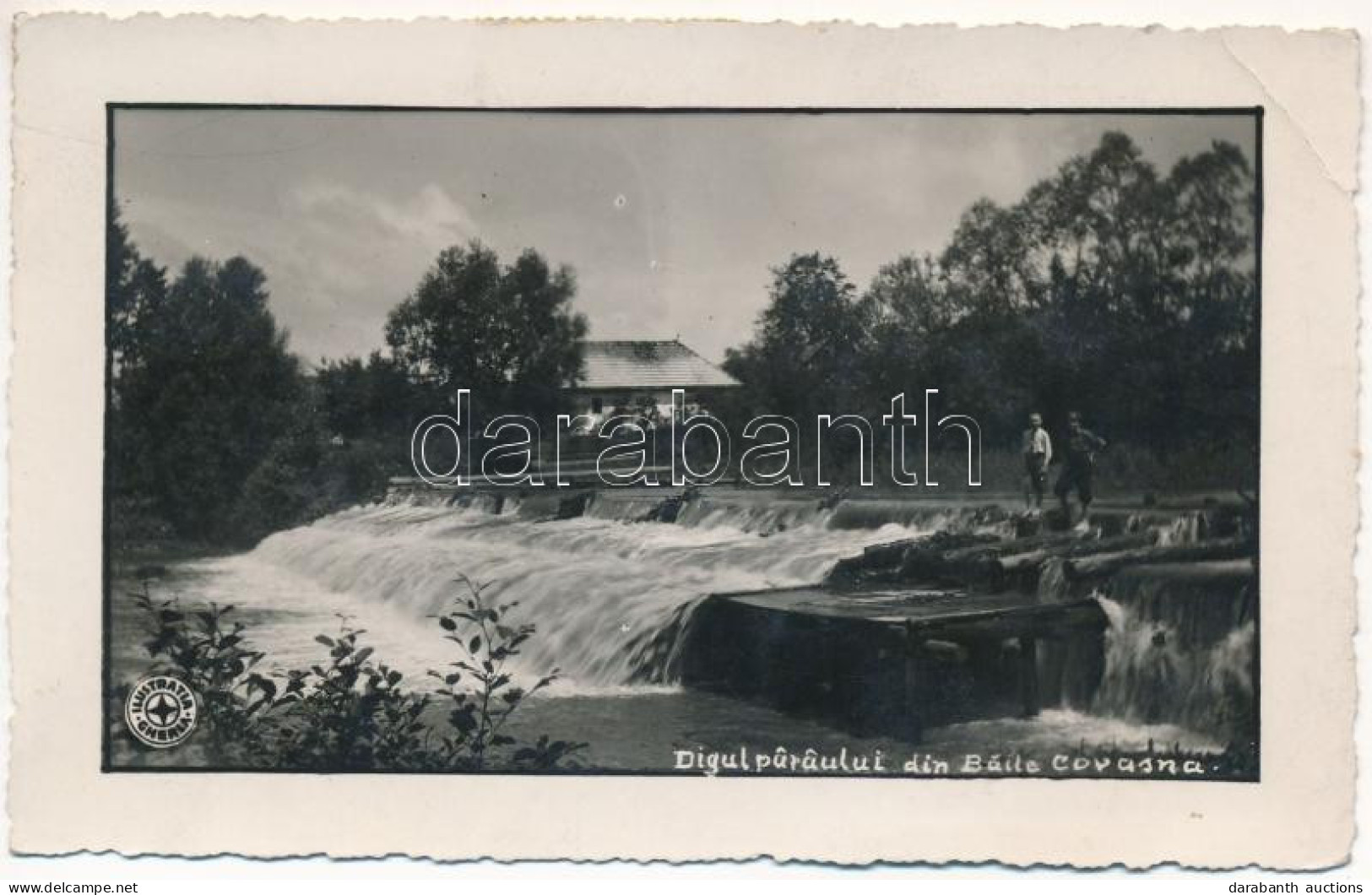 * T3 1937 Kovásznafürdő, Baile Covasna; Digul Paraului / Folyó Töltése / The Embankment Of The River (EB) - Ohne Zuordnung