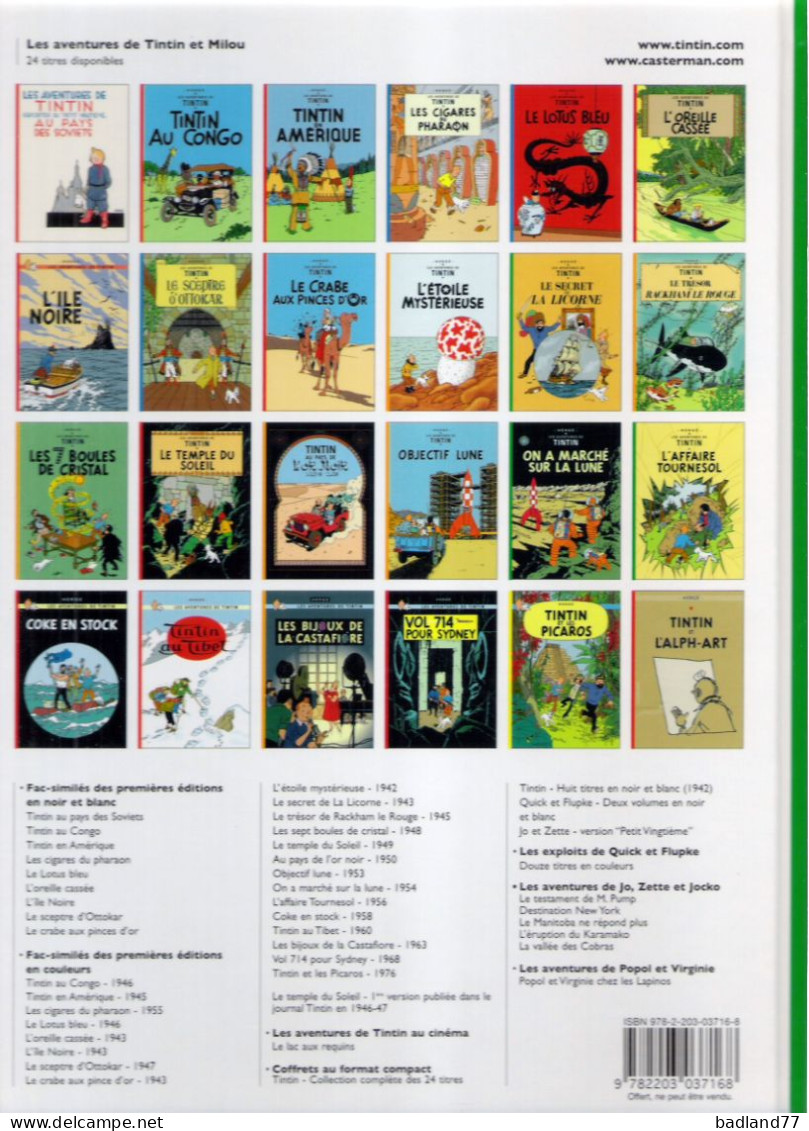 BD CASTERMAN - TINTIN - 18 . L Affaire Tournesol - HERGE     - Andere & Zonder Classificatie