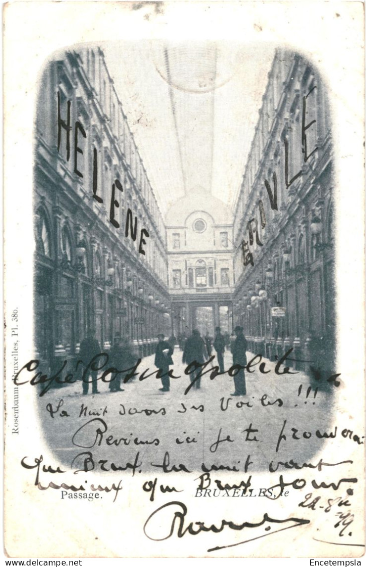 CPA Carte Postale Belgique Bruxelles Galerie Saint Hubert Intérieur 1899 VM79081 - Monuments, édifices