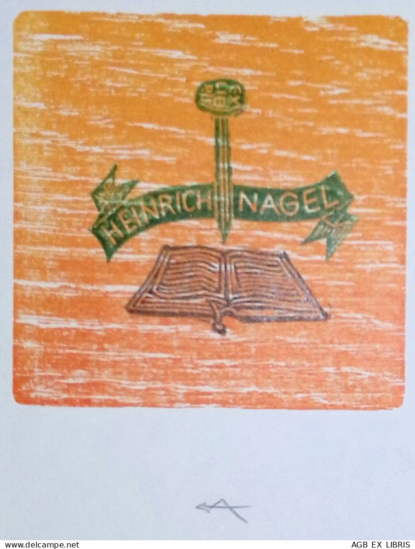 EX LIBRIS ERICH AULITZKY Per HEINRICH NAGEL L27bis-F02 EXLIBRIS Opus 81a - Bookplates