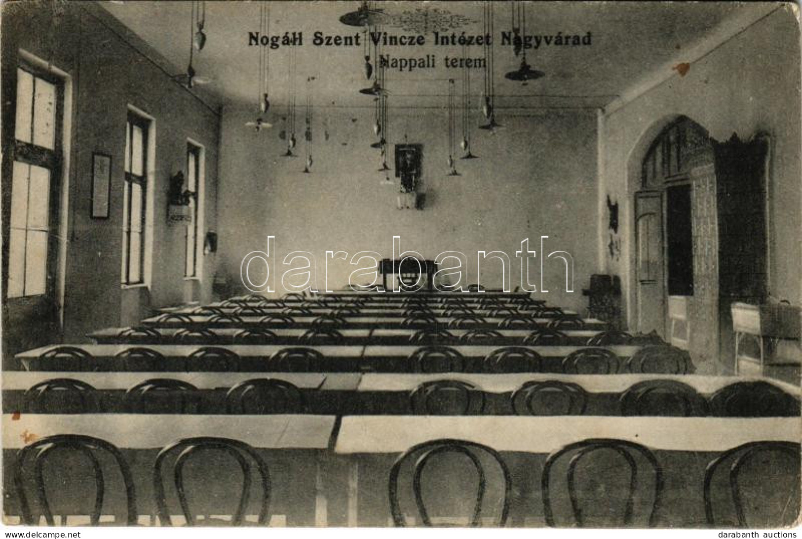 T2/T3 1913 Nagyvárad, Oradea; Nogáll Szent Vince Intézet, Nappali Terem Belső / School Interior (fl) - Sin Clasificación