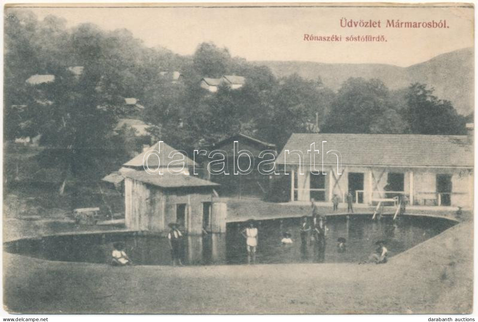 * T4 Rónaszék, Rohnen, Costiui (Máramaros, Maramures); Sóstófürdő. Kaufmann Ábrahám és Fiai Kiadása / Salt Bath, Spa (EM - Unclassified