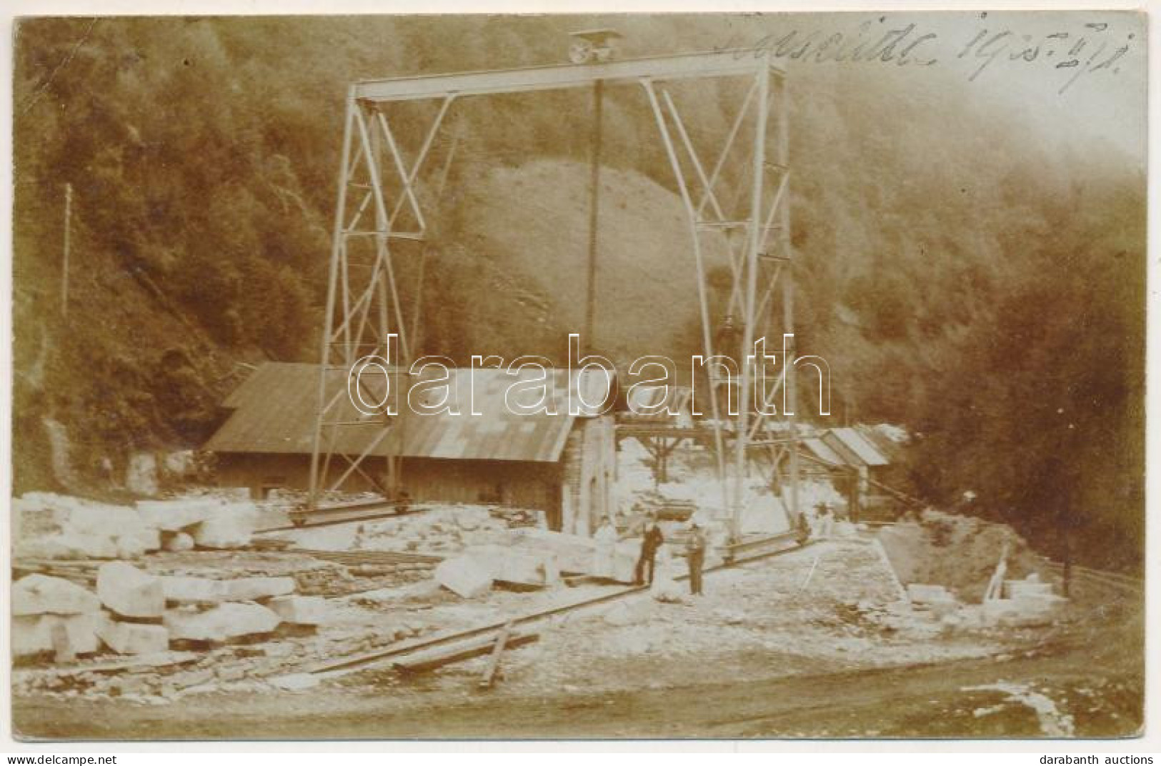 * T2/T3 1925 Ruszkica, Ruschita, Rusca Montana; Márványtelep / Marble Quarry. Photo (EK) - Unclassified