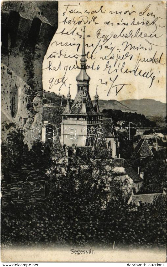 T2/T3 1907 Segesvár, Schässburg, Sighisoara; Látkép. H. Zeidner Kiadása / General View (EK) - Unclassified