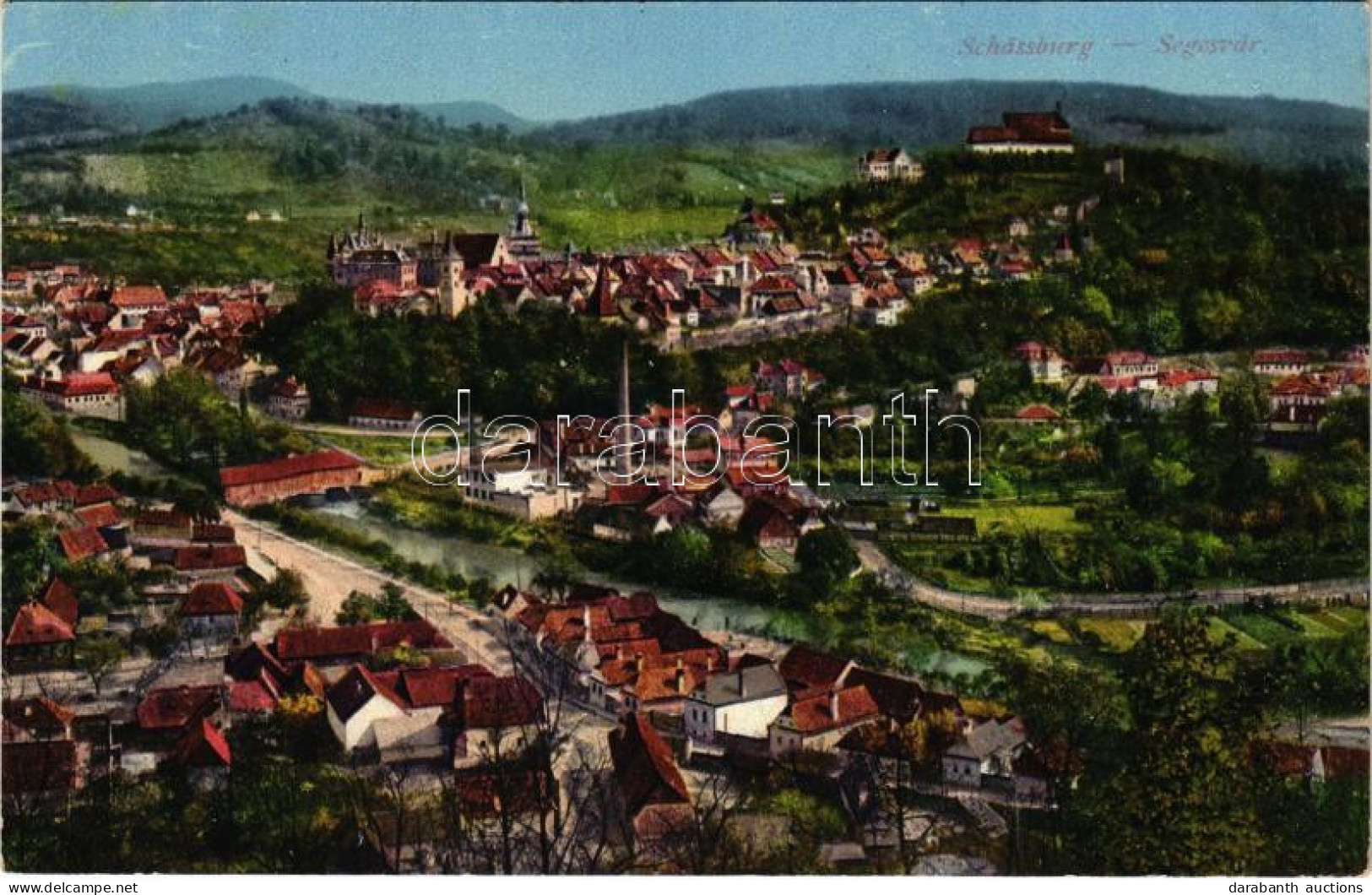 ** T2/T3 Segesvár, Schässburg, Sighisoara; Látkép. W. Nagy Kiadása / General View (EK) - Unclassified