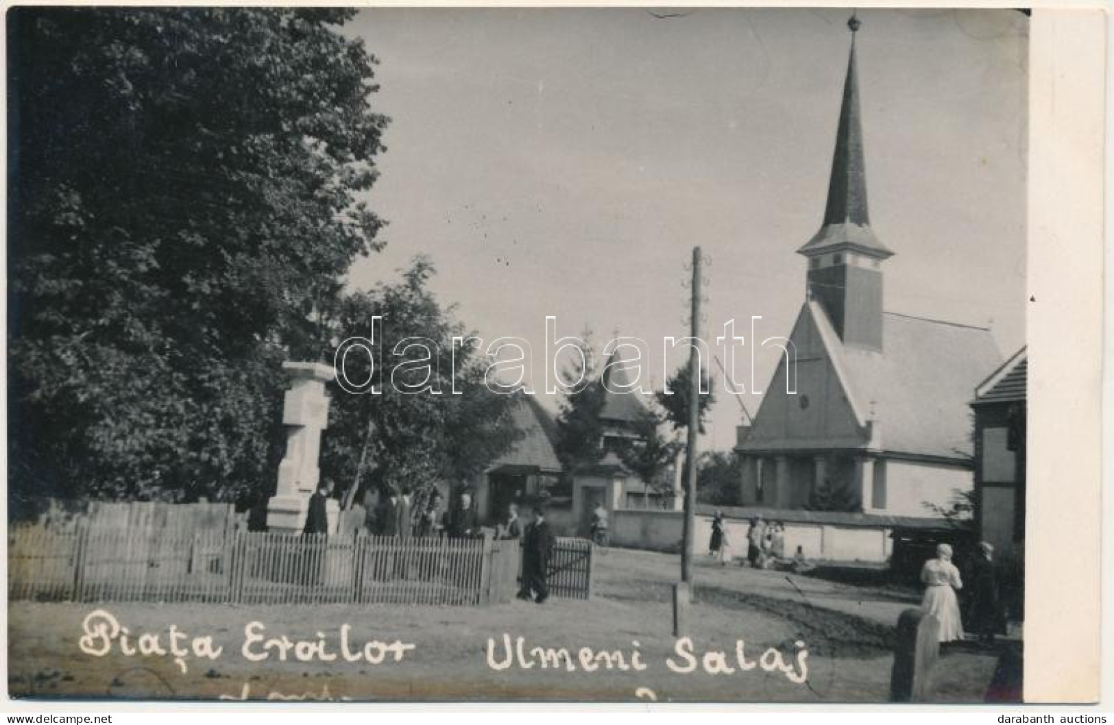 * T2/T3 Sülelmed, Silimeghiu, Ulmeni; Piata Eroilor / Hősök Tere, Ortodox Fatemplom / Square, Orthodox Wooden Church. Ph - Unclassified